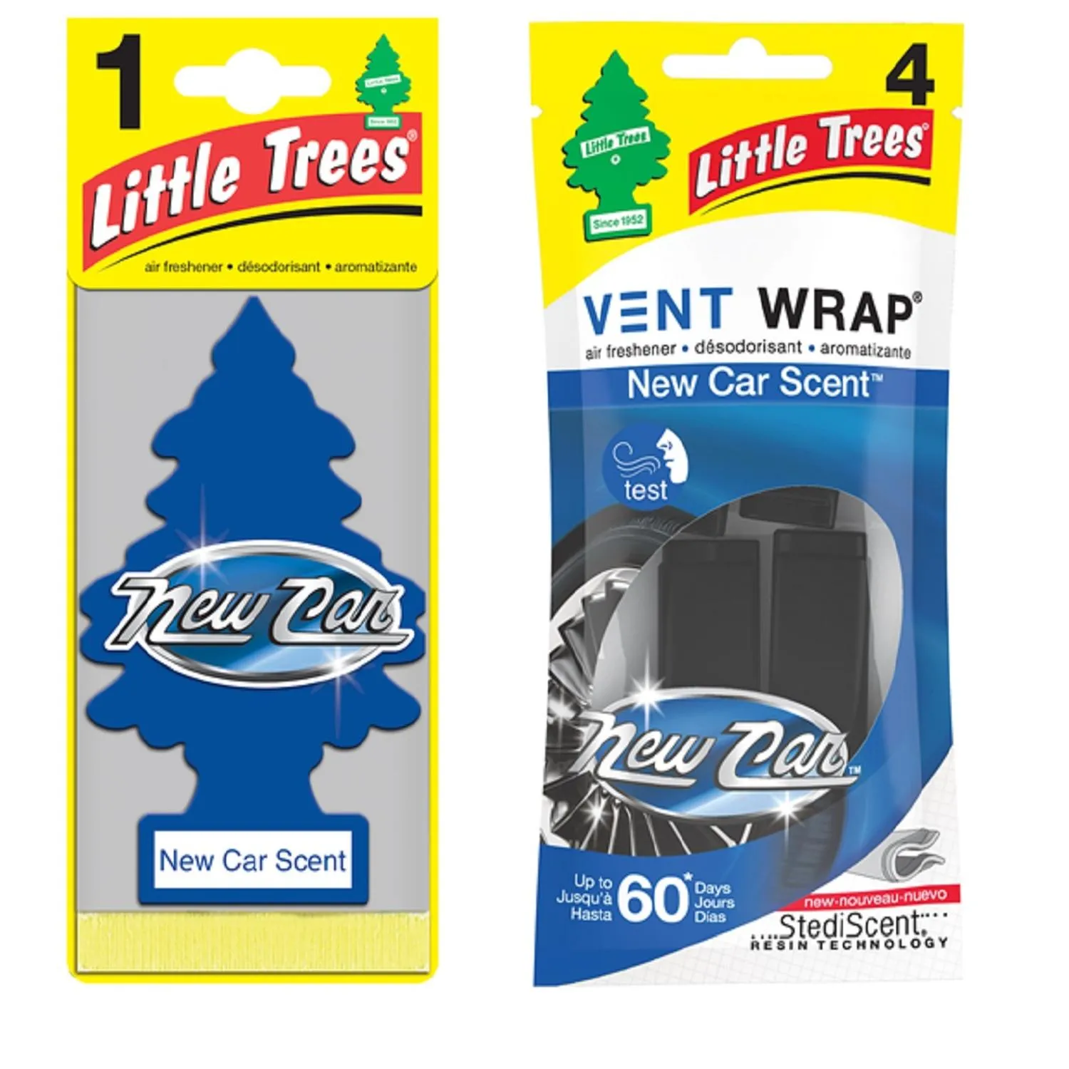 Kit Ambientador Little Trees Pino + Vent Wrap Carro Nuevo