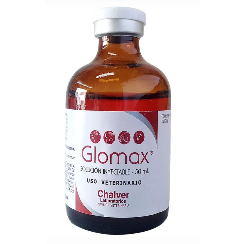 Glomax Vitaminico Aminoacidos Inyectable Perros 50Ml