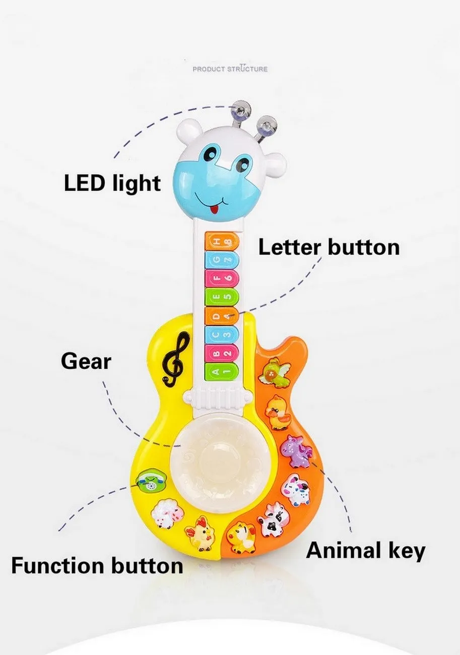 Guitarra Musical Didactica Para Bebe Con Luces Y Sonidos