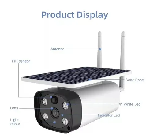 Cámara De Seguridad Ip Panel Solar Exterior Wifi Low Power Cam-Lawpower