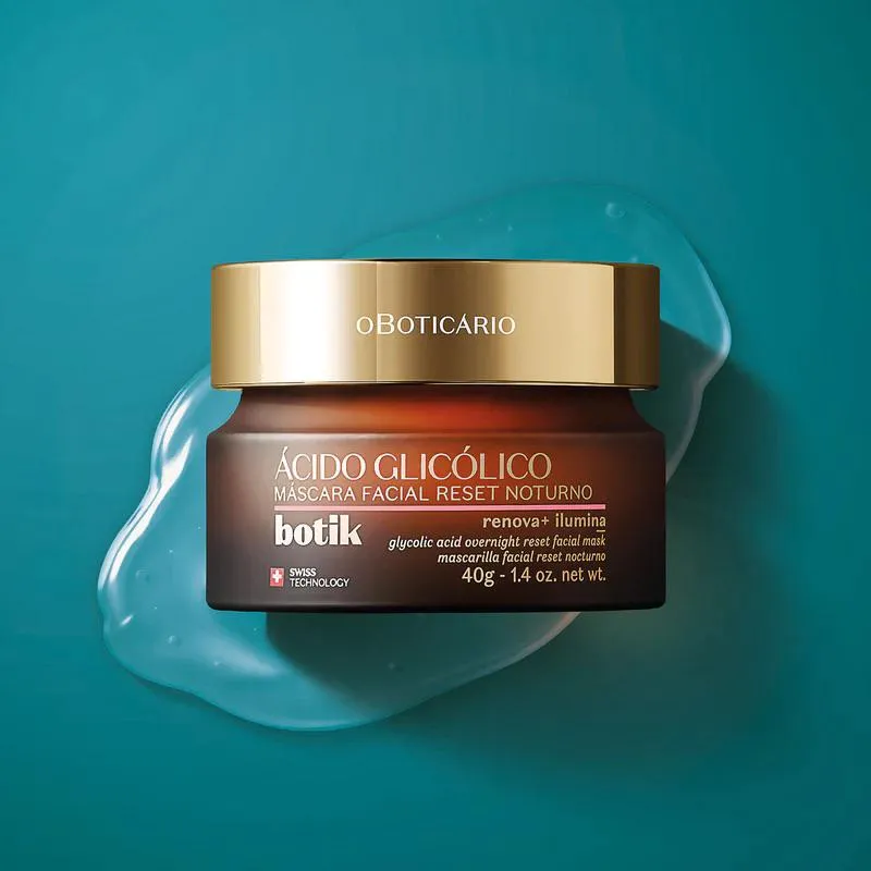 Oboticario Botik Mascarilla Facial Reset Nocturna Ácido/Glicol 40G