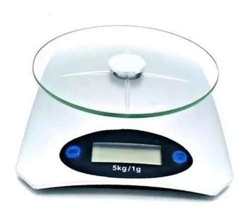 Báscula Digital Gramera Plato De Vidrio 5 Kg