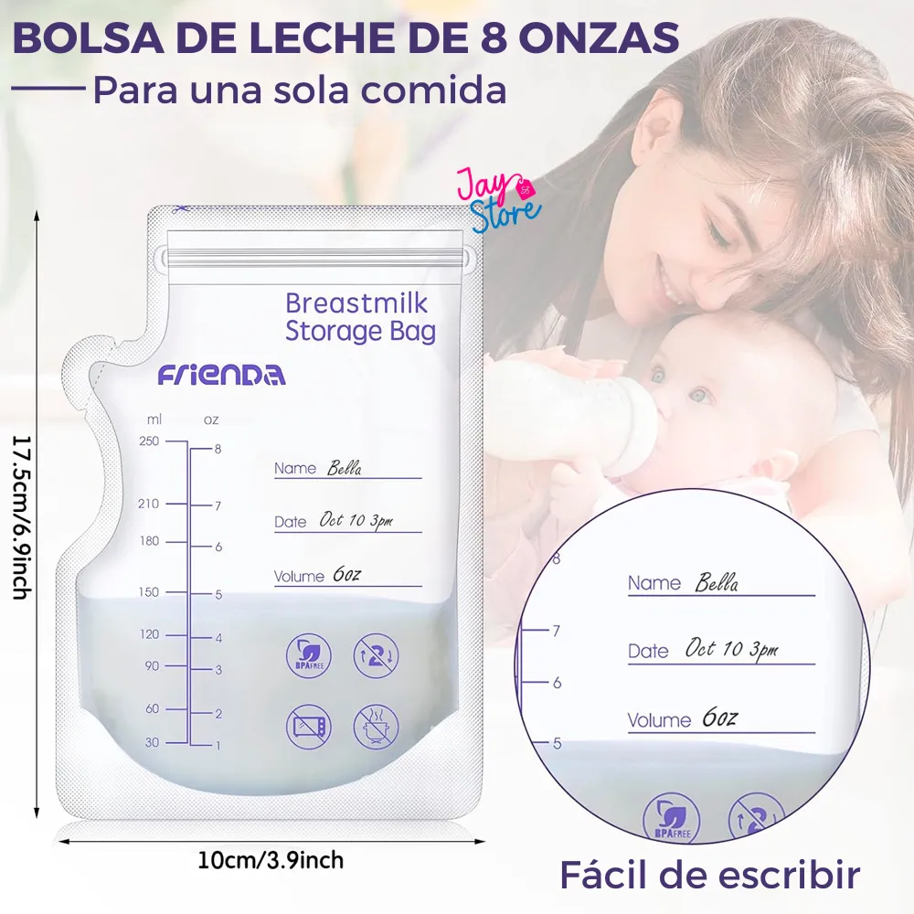 Setx50 Bolsas De Almacenamiento De Leche Materna Hermético