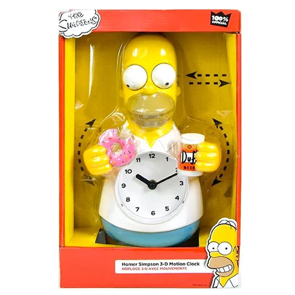 Reloj De Pared De Homero Simpson Con Movimientos Original 