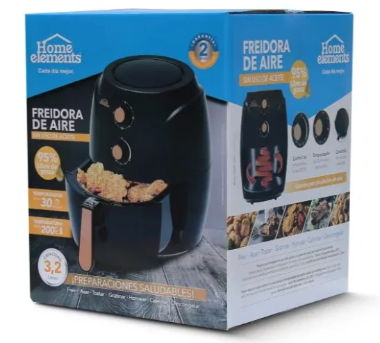 Freidora De Aire 3.2 Litros Home Elements