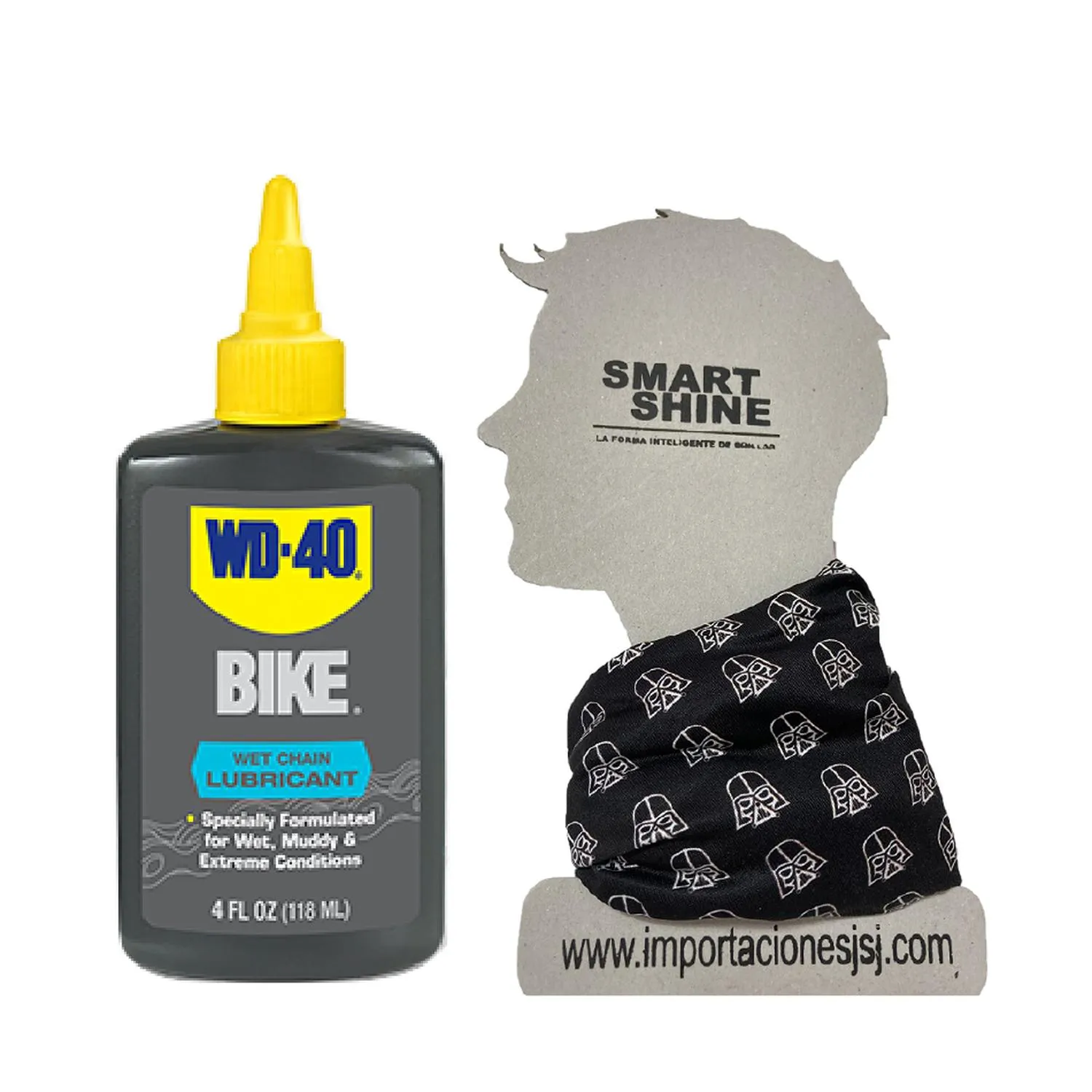 Lubricante Cadena Bike Condiciones Húmedas + Cuellero Tipo Buff en Microfibra