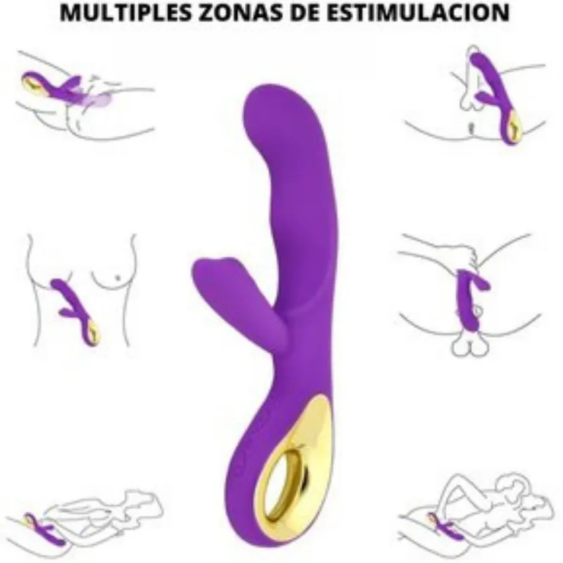 Vibrador de lujo doble estimulación sex angel