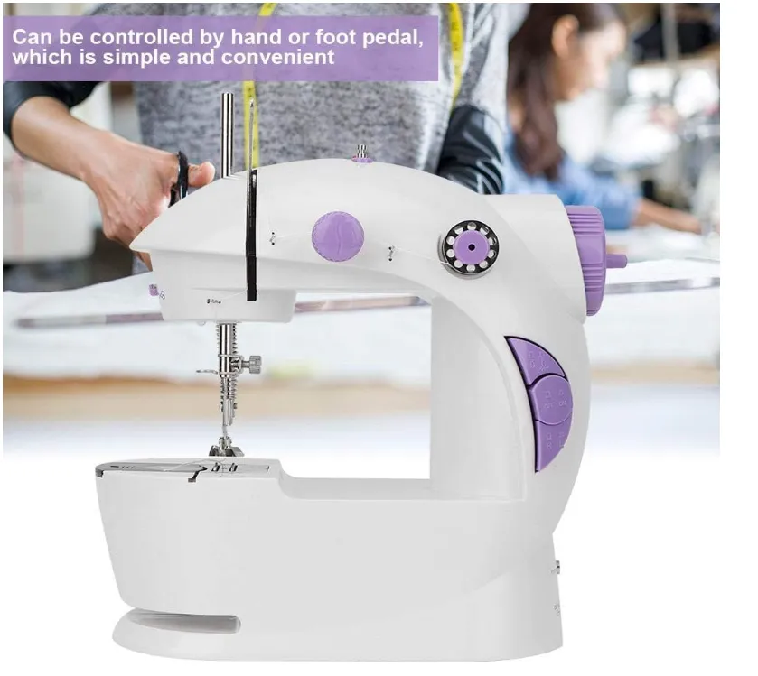 Máquina Coser Portatil Mini Luz Led Sewing Machine Sm-201a