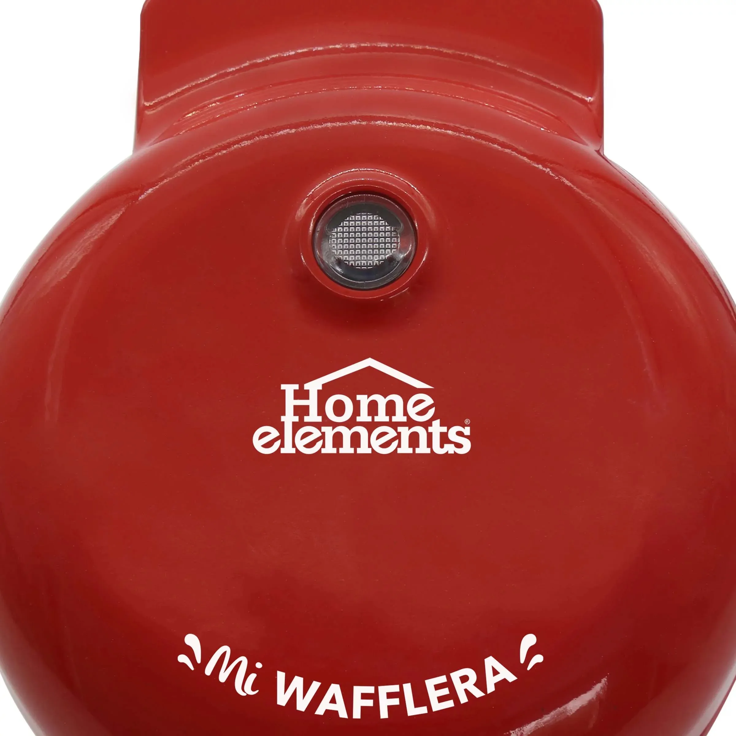 Mini Wafflera Eléctrica Roja Antiadherente Home Elements