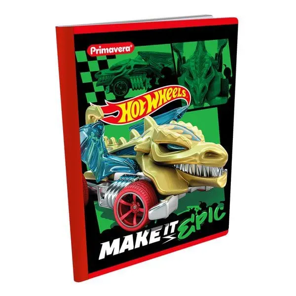 Cuaderno De 100 Hojas Primavera Hot Wheels X3Unidad Rallado