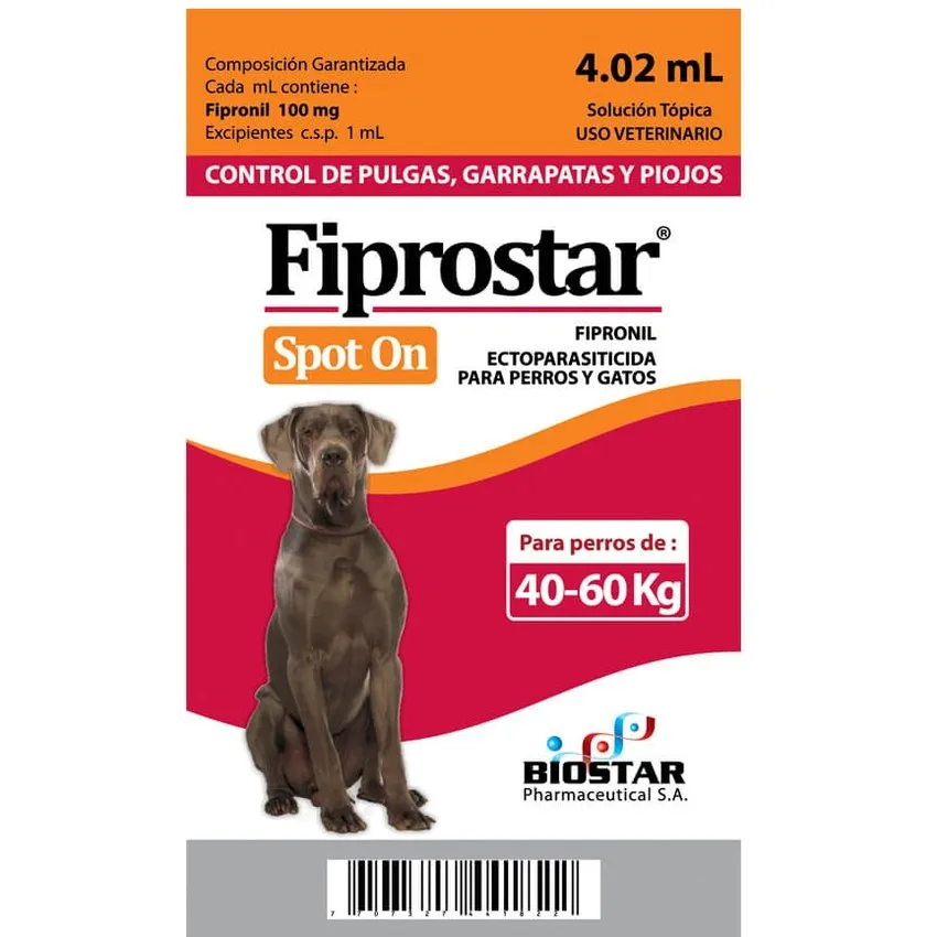 Fiprostar Spot On Antiparasitario Perros 40-60Kg 4.02Ml