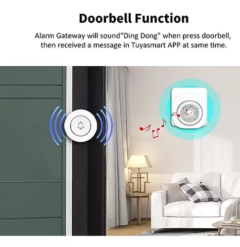 Kit De Alarma Wifi Sencilla Compatible Alexa Y Google