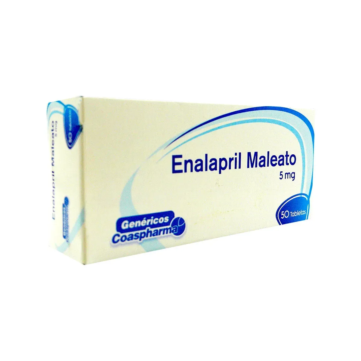 Enalapril maleato 5 Mg - Tabletas - Cont. Caja Por 50 Tabletas 