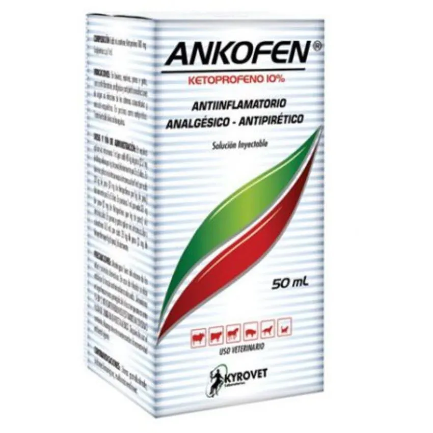 Ankofen 10 Antiinflamatorio Inyectable Perros Gatos 50Ml