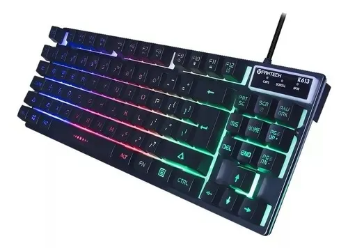 Teclado Gamer Fantech K613 Rgb, 87 Teclas, 19 Llaves Antighost