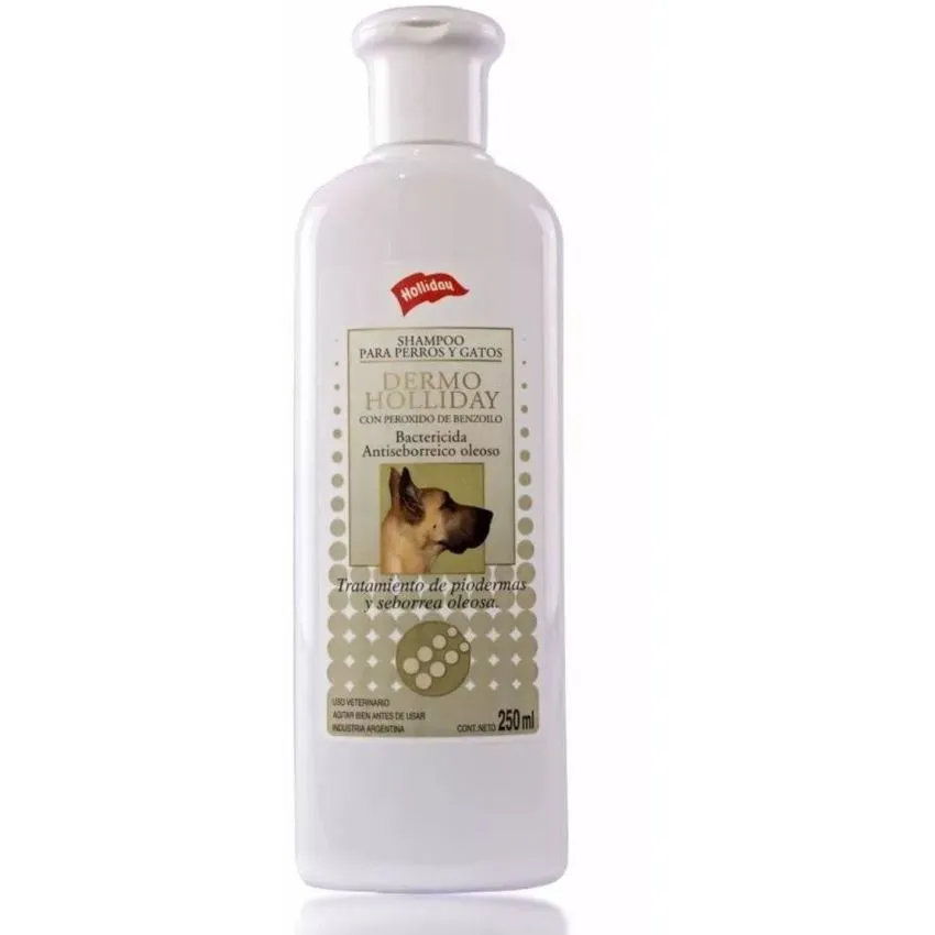 Dermo Holliday Shampoo Antiseptico Perros Gatos 250 Ml