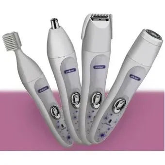 Kit De Depilación 4 En 1 Lavable Recargable Gm 3078 Para Mujer