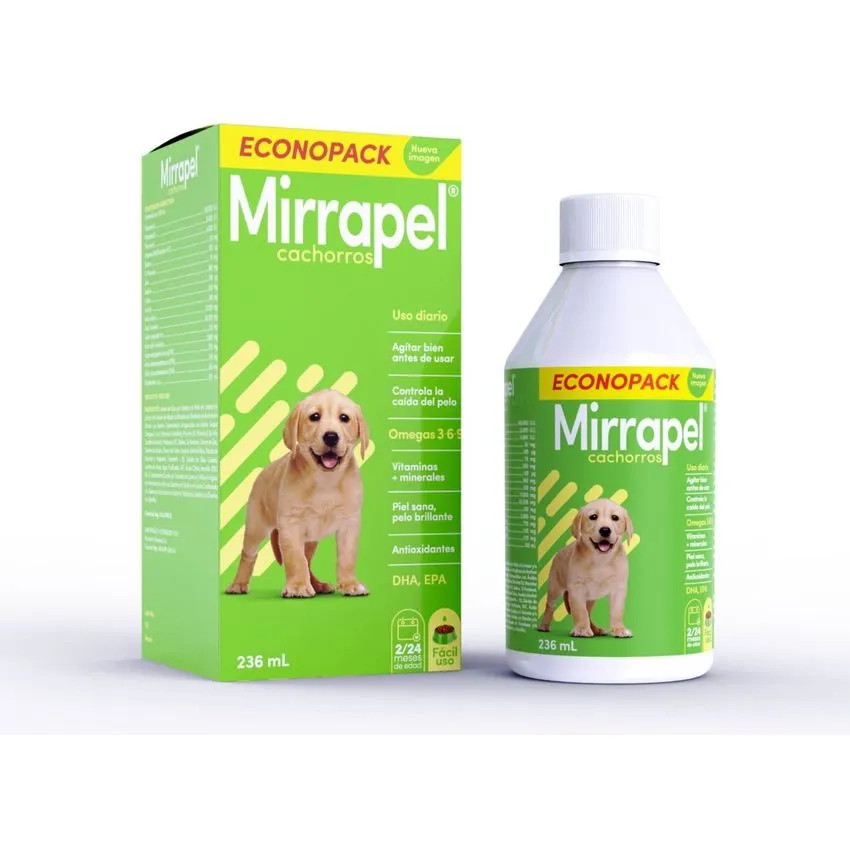 Mirrapel Cachorros Oleoso Multivitamínico Frasco 236ml