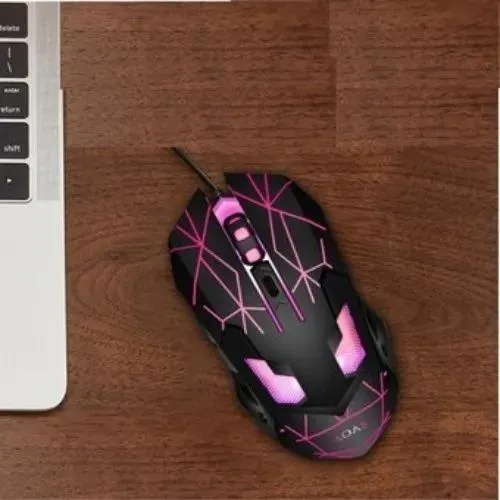 Mouse Gamer K20 Aoas Alámbrico Iluminado Rgb Ergonómico