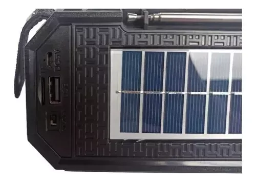 Parlante Bluetooth Portatil Usb Microsd Radio Fm Panel Solar