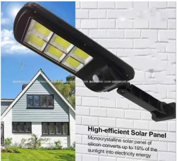 Lampara Exterior Con Panel Solar, Parlante Bt, Sensor De Movimiento Y Control Remoto (Huge) Ref: Cl-180 300W 