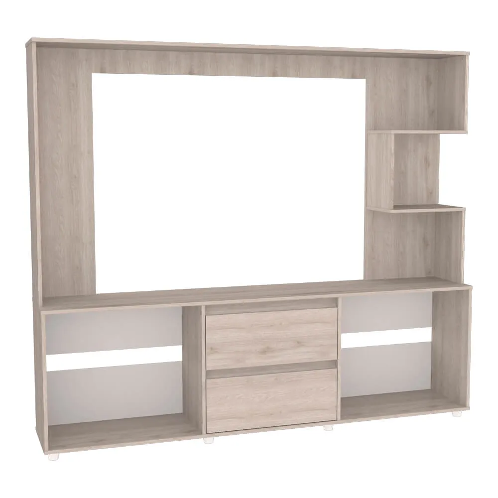 Centro Entretenimiento Mueble Para TV 65" Blanc Bertolini - Ceniza