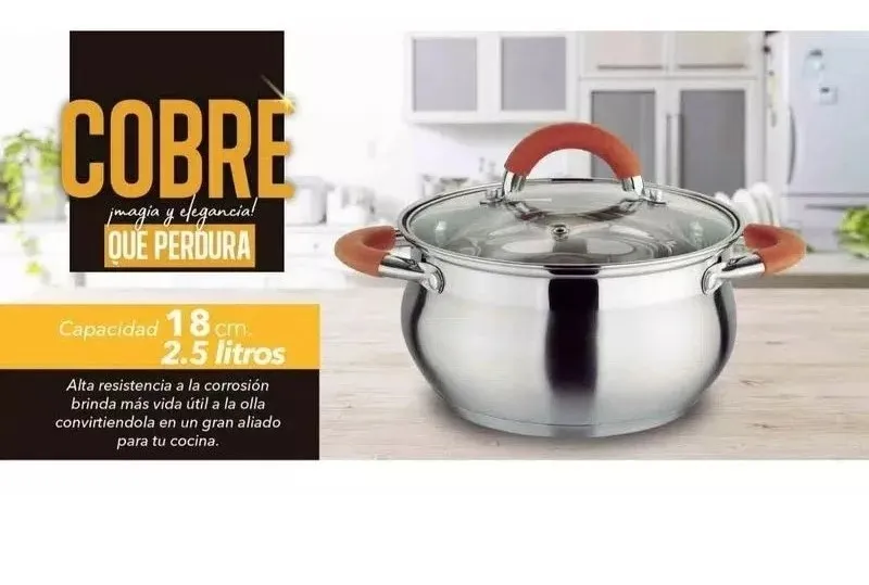 Olla Acero Inoxidable 18 Cm 2,5 Litros Home Elements