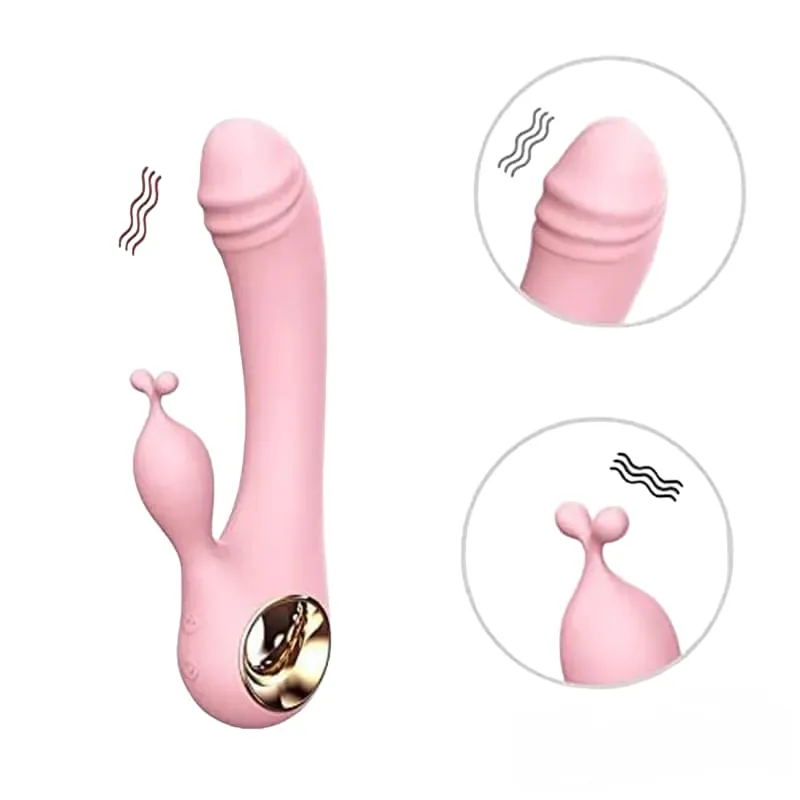 Vibrador Consolador Doble Estimulacion Punto G Diseño Lujo Tifany