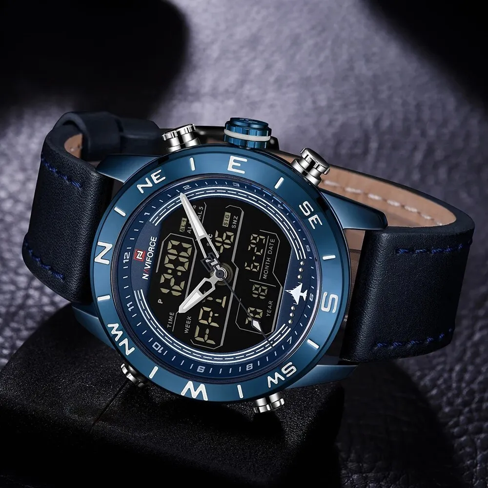 Reloj Naviforce Original Nf9144 Casual Azul + Estuche