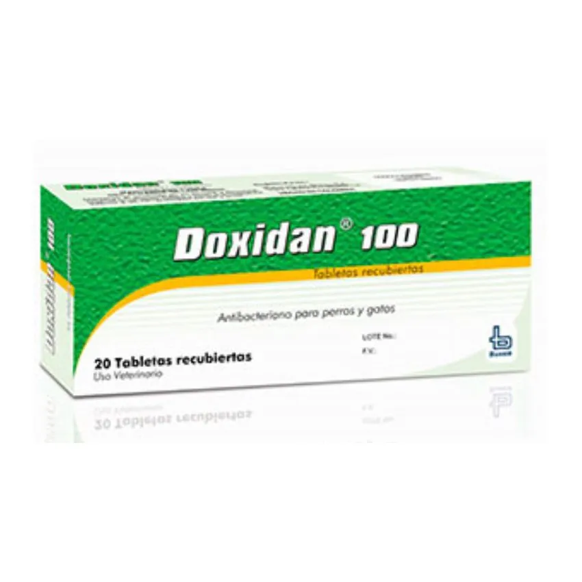 Doxidan 100 Antimicrobiano Perros Gatos X 20 Tabletas