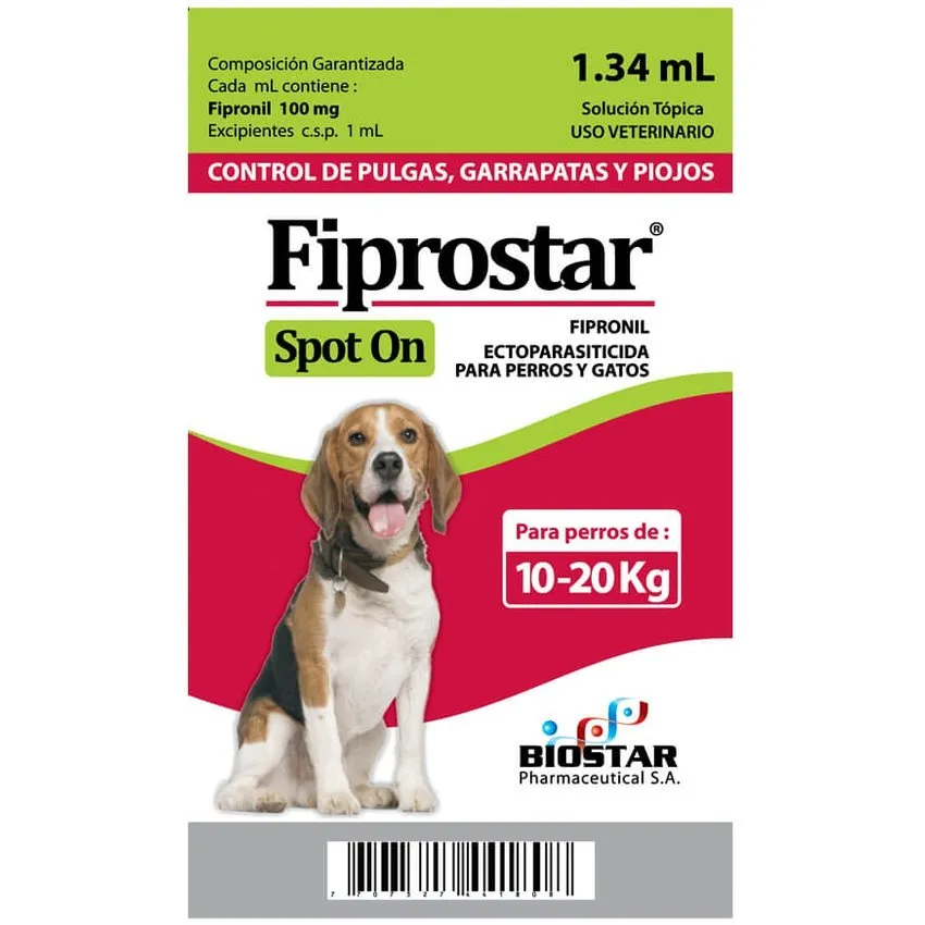 Fiprostar Spot On Antiparasitario Perros 10-20Kg 1.34Ml