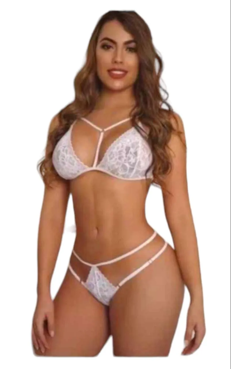 Conjunto Lenceria Sexy Ropa Interior whitee