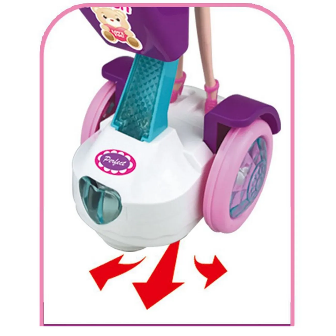 Muñeca Barbie Baile Musical Con Patineta Scooter + Baterias