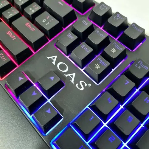 Teclado Mecánico Retroiluminado Rgb Gamer Usb Aoas M-700 