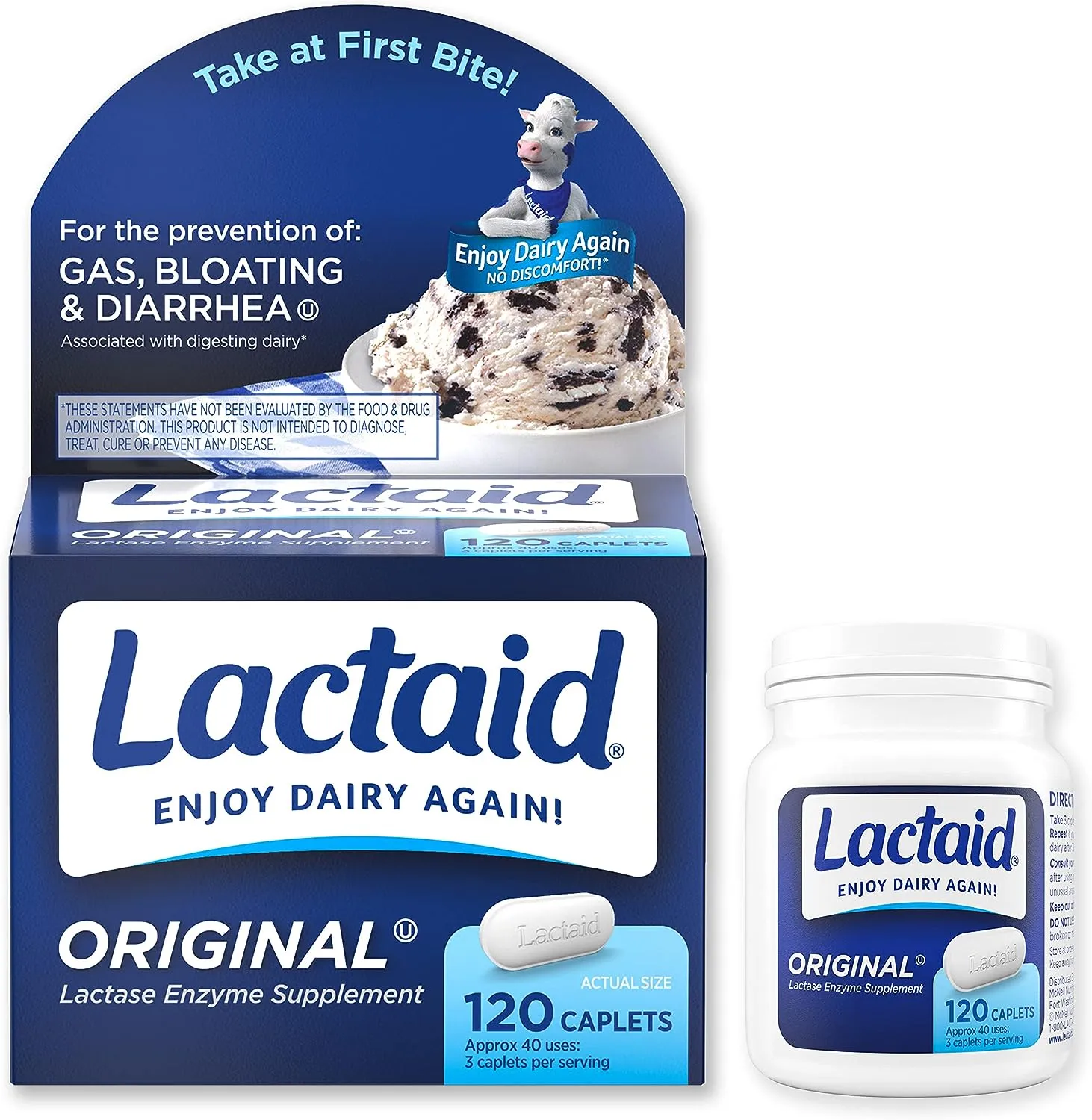 Lactaid Original x 120 Tab Intolerancia A La Lactosa 