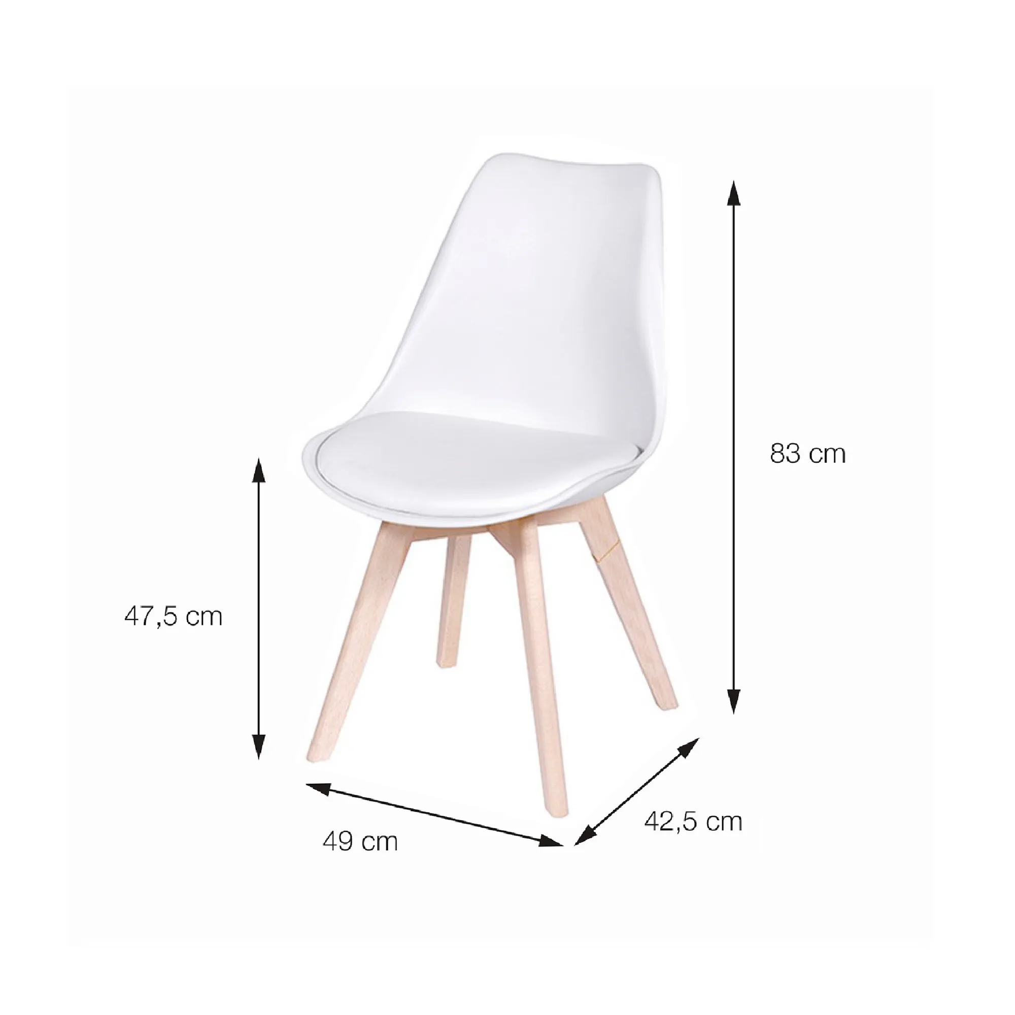 Silla 5CINCUENTA Bertolini Color Blanca