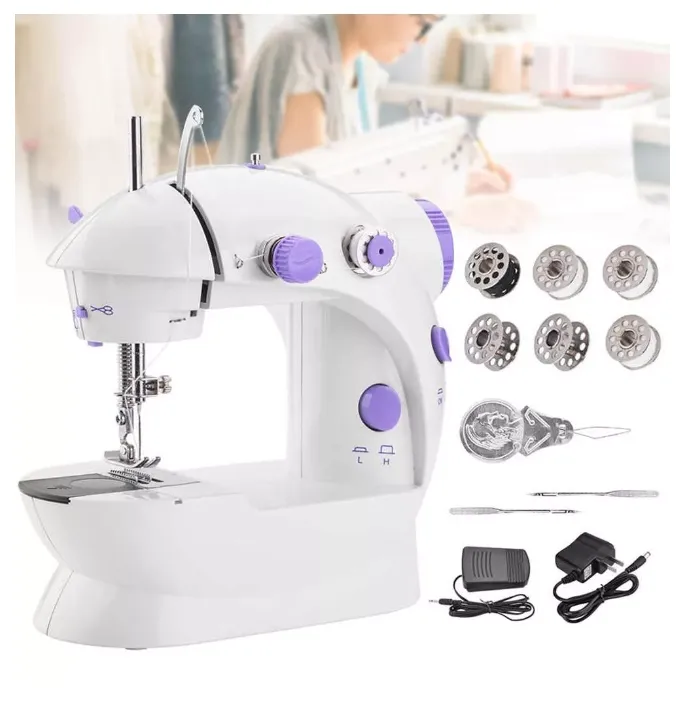 Máquina Coser Portatil Mini Luz Led Sewing Machine