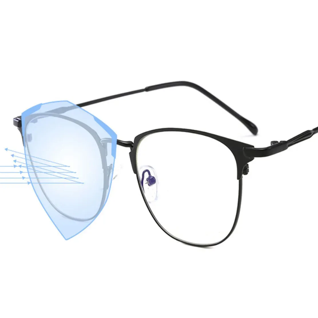 Gafas Óptica Retro® Di Roma Dark Anti Blue Profesional Original Luz Azul Acero