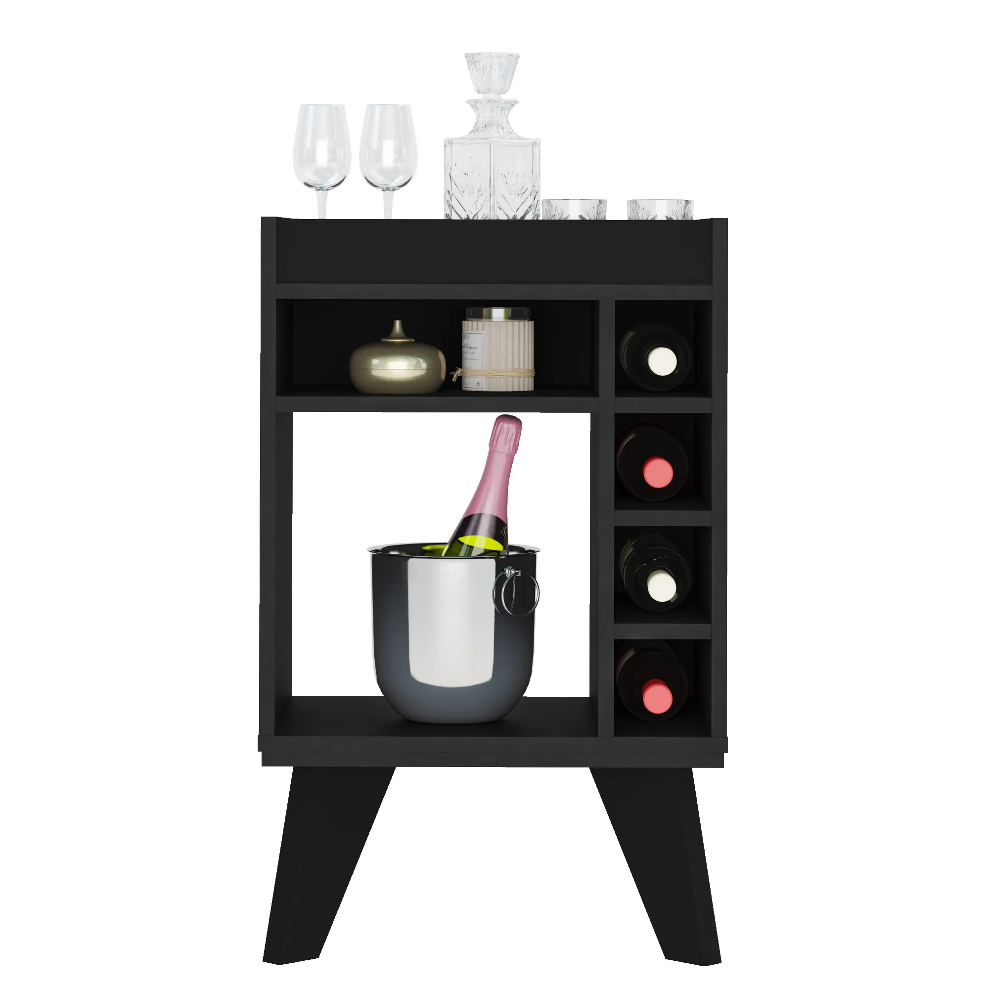 Mueble De Bar Drink Color Negro