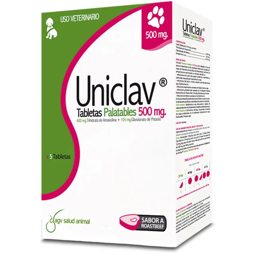 Uniclav Antibacteriano 500Mg Blister X 5 Tabletas