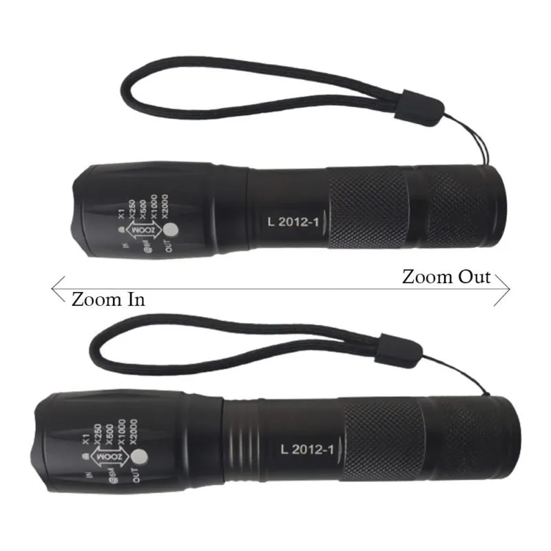 Linterna Recargable Luz LED 5 modos Zoom Power Style L2012-1