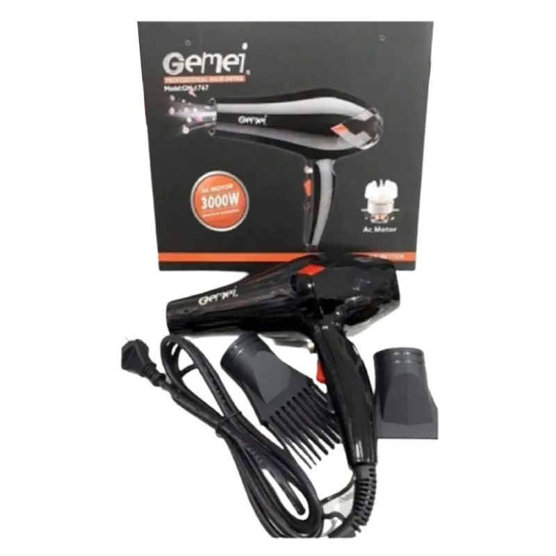 Secador De Pelo Profesional 3000w Gemei Gm-1767