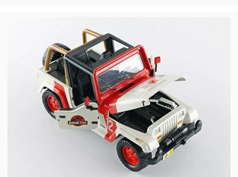 Juguete Carro Película Jurassic World Jeep Wrangler 1992 Escala 1:24 Original 