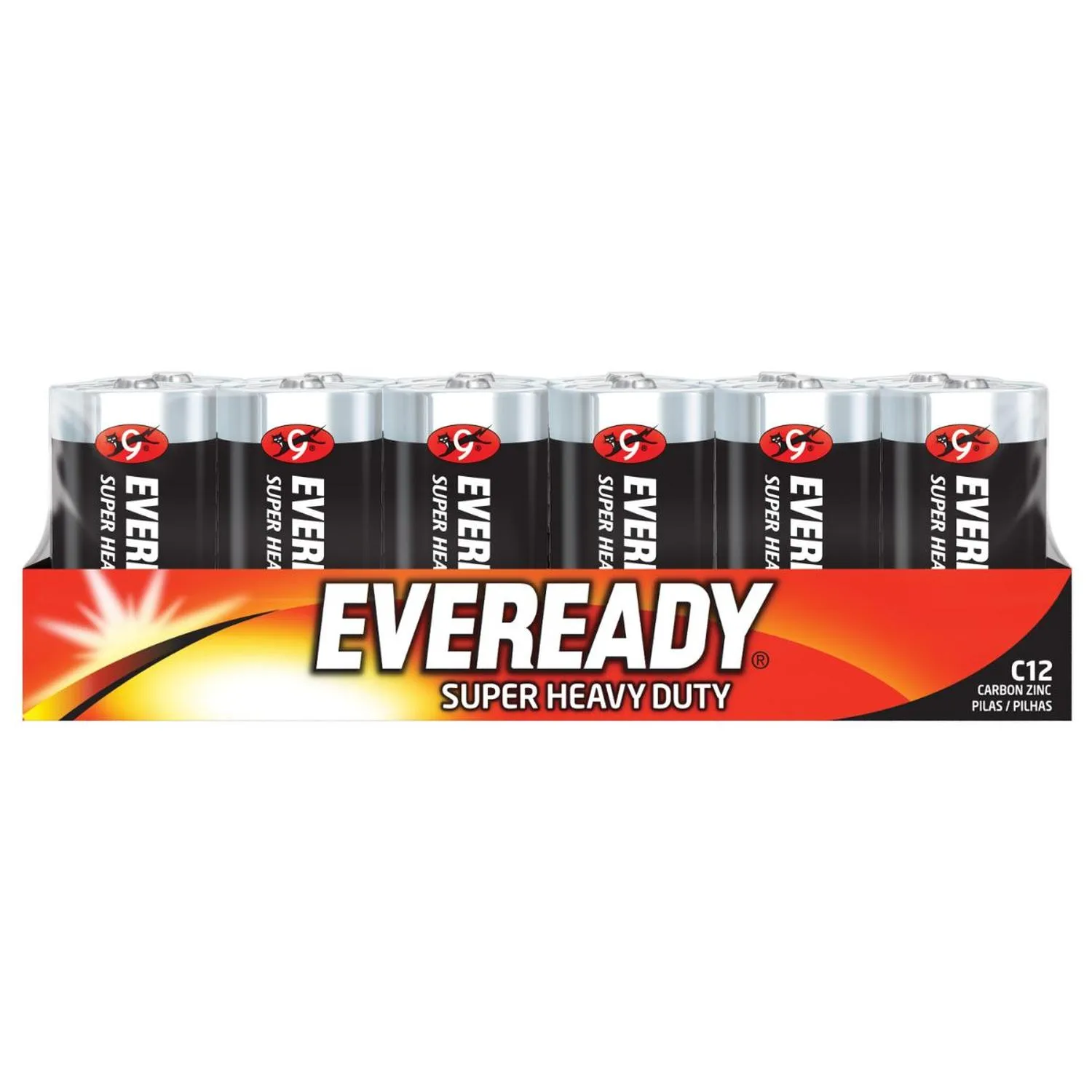 Pila Eveready Carbón C charola X12unid