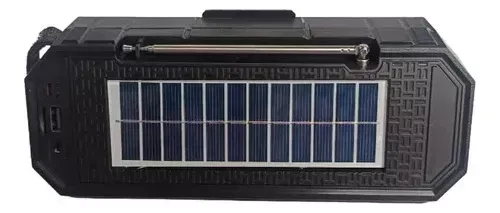 Parlante Bluetooth Portatil Usb Microsd Radio Fm Panel Solar