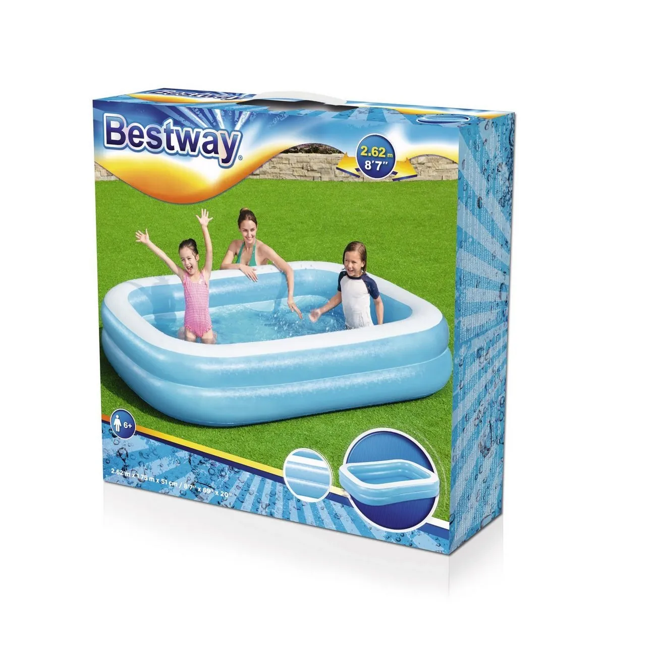 Piscina Inflable Rectangular Bestway 54006 778l Azul 