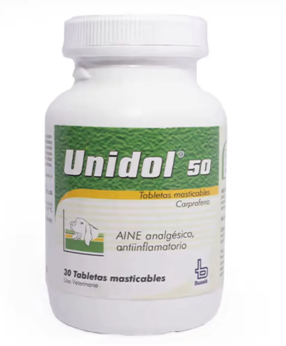 Unidol 50 Analgesico Antiinflamatorio Perros Y Gatos 30Tab