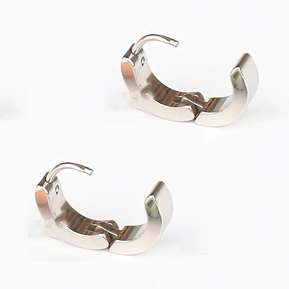 Aretes Candonga Lisa Acero Plateada