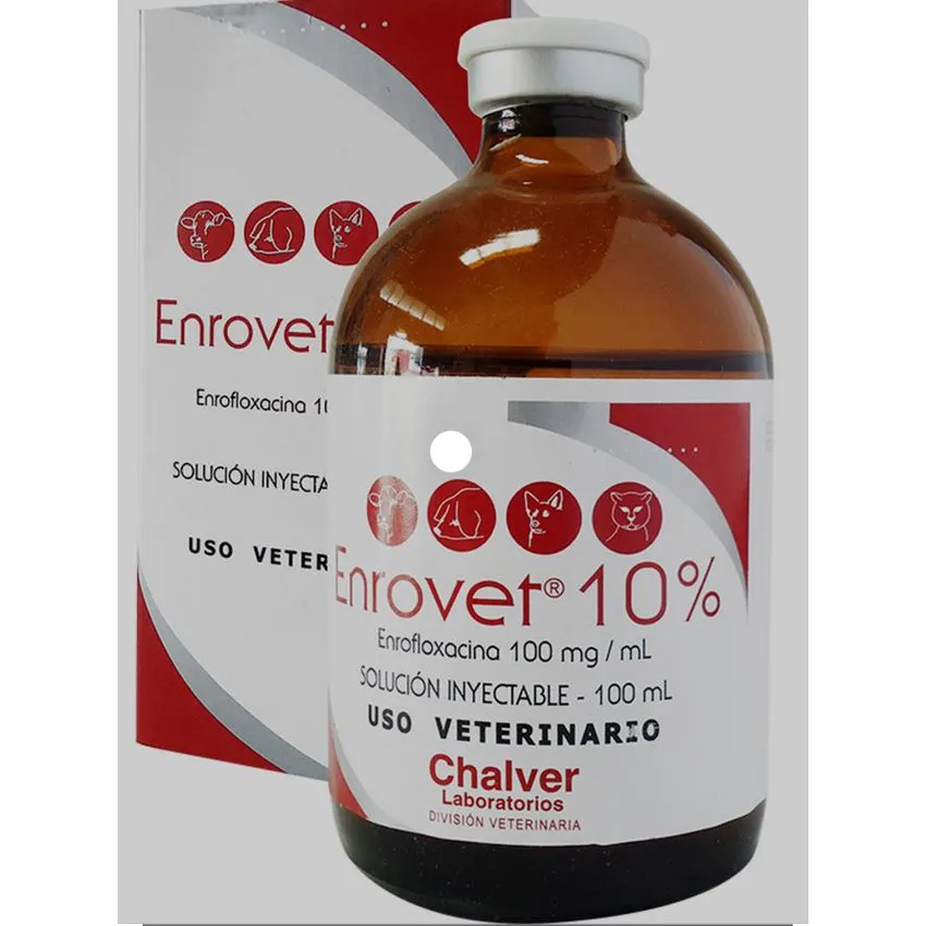 Enrovet 10 Antibiotico Inyectable Bovinos Porcinos Aves 100Ml