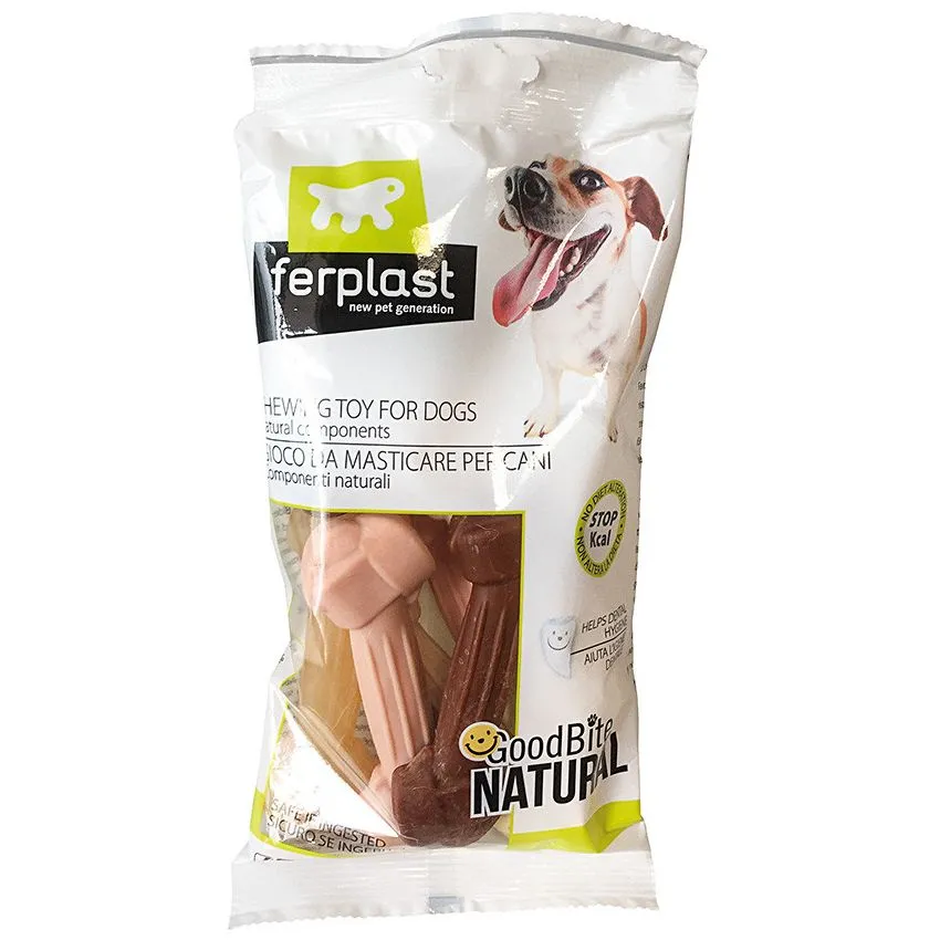 Juguete Masticable Perro Ferplast Natural Bone Bag S X8